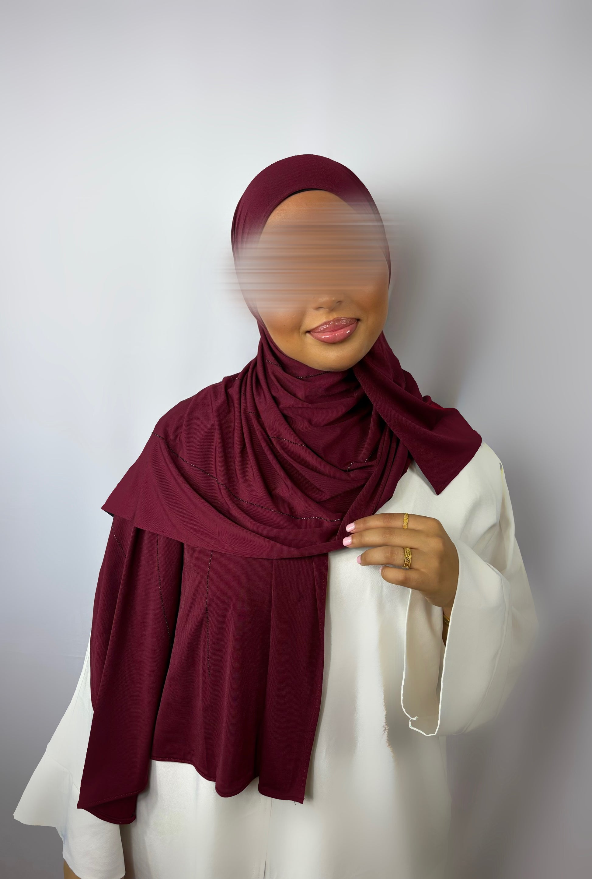 Voile Full Strass Premium - Bordeaux
