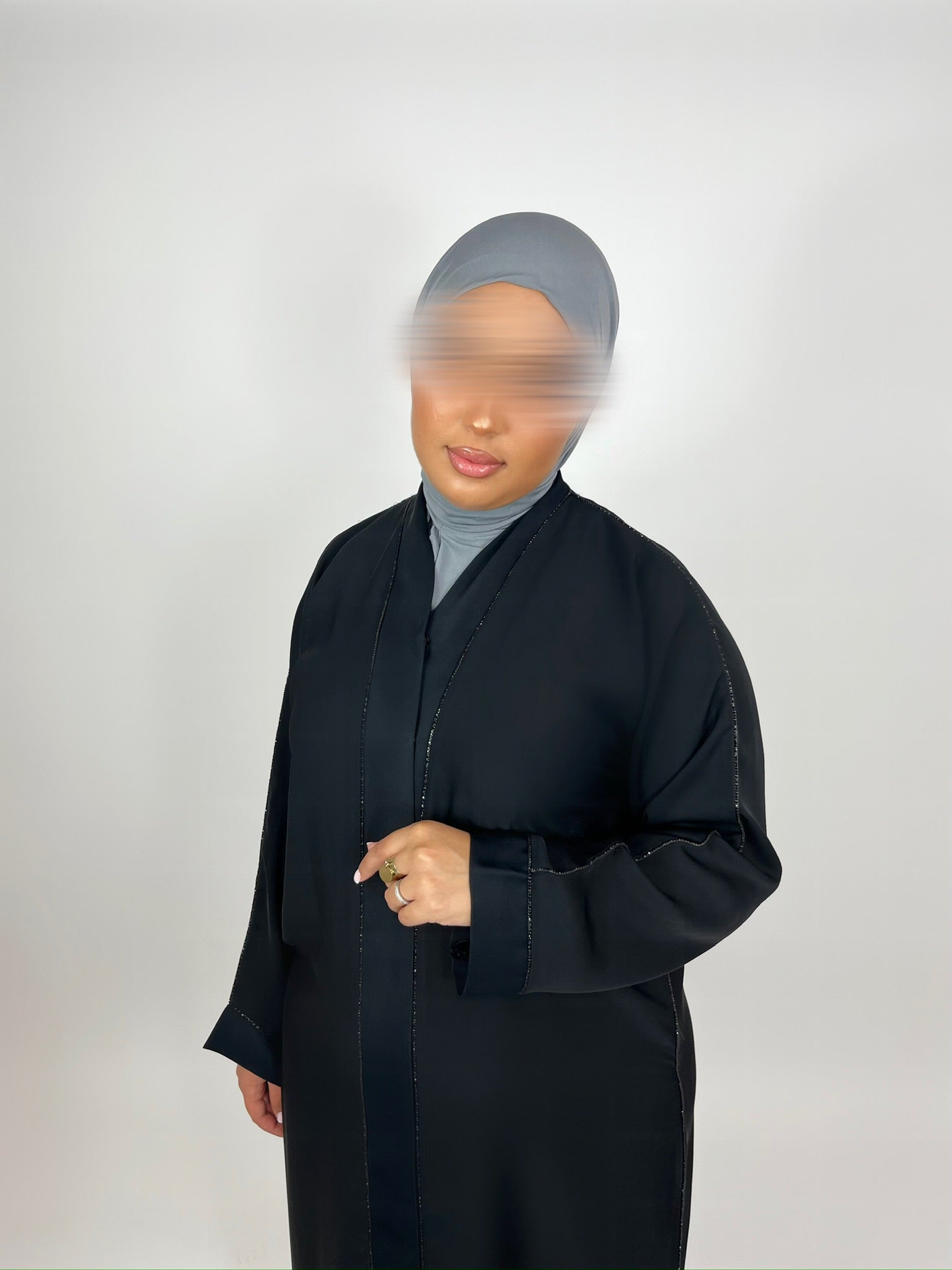 Cagoule Jersey Premium à Clips – Gris