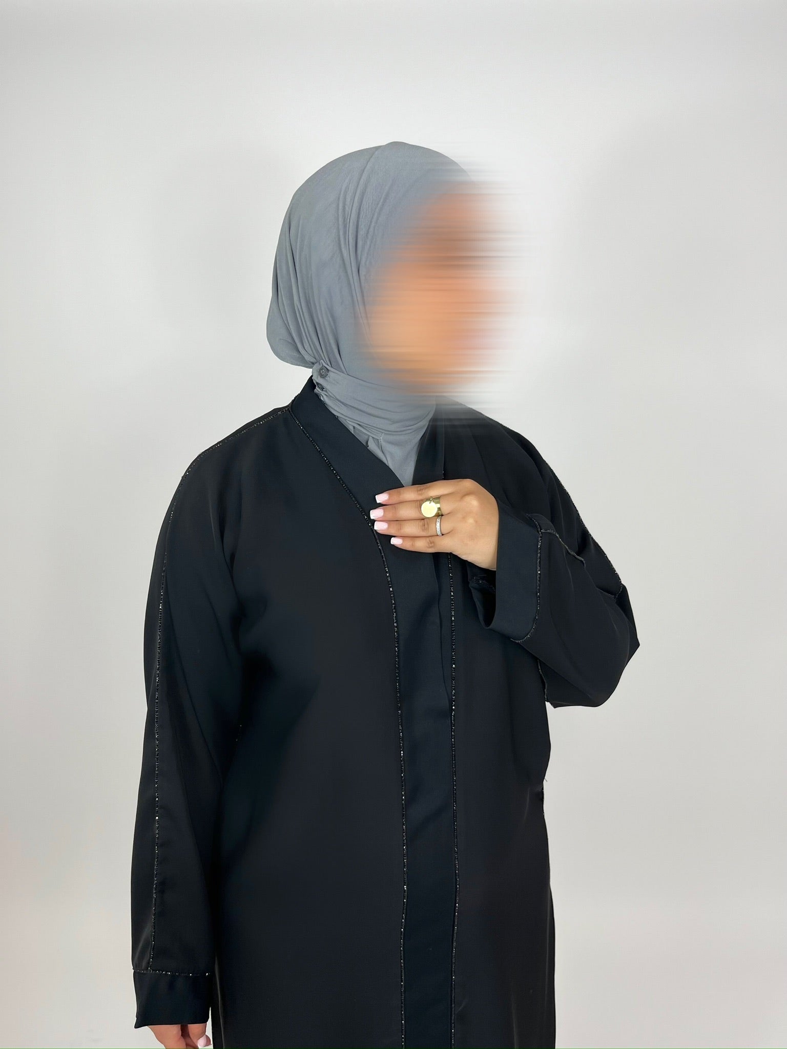 Cagoule Jersey Premium à Clips – Gris