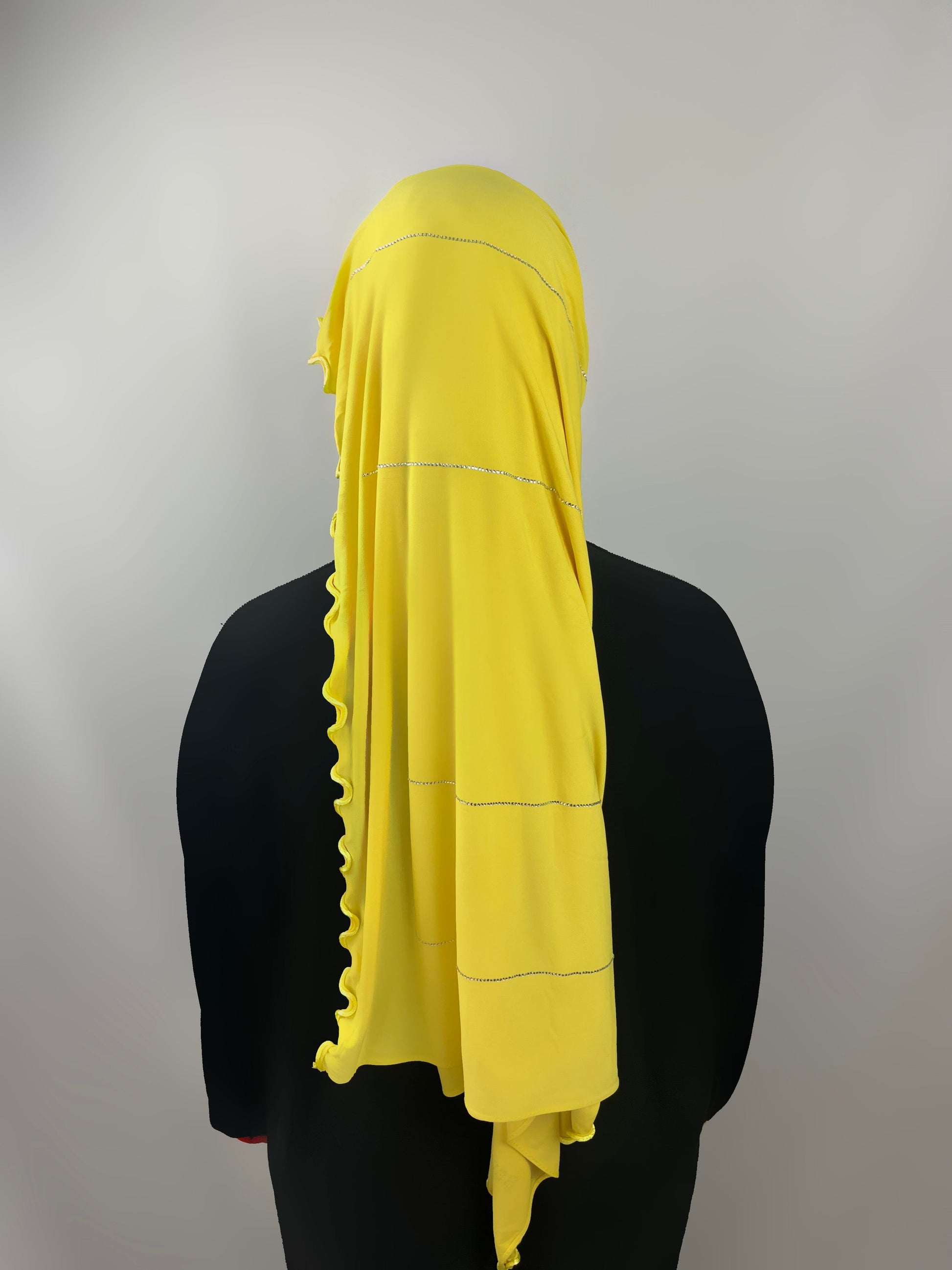Voile Full Strass Jersey Premium - Jaune