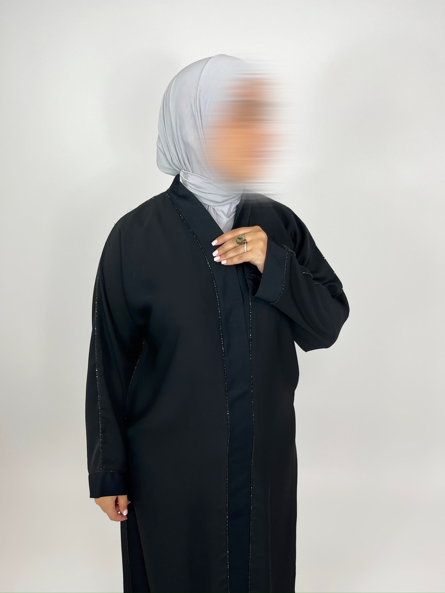 Cagoule Jersey Premium à Clips – Gris clair