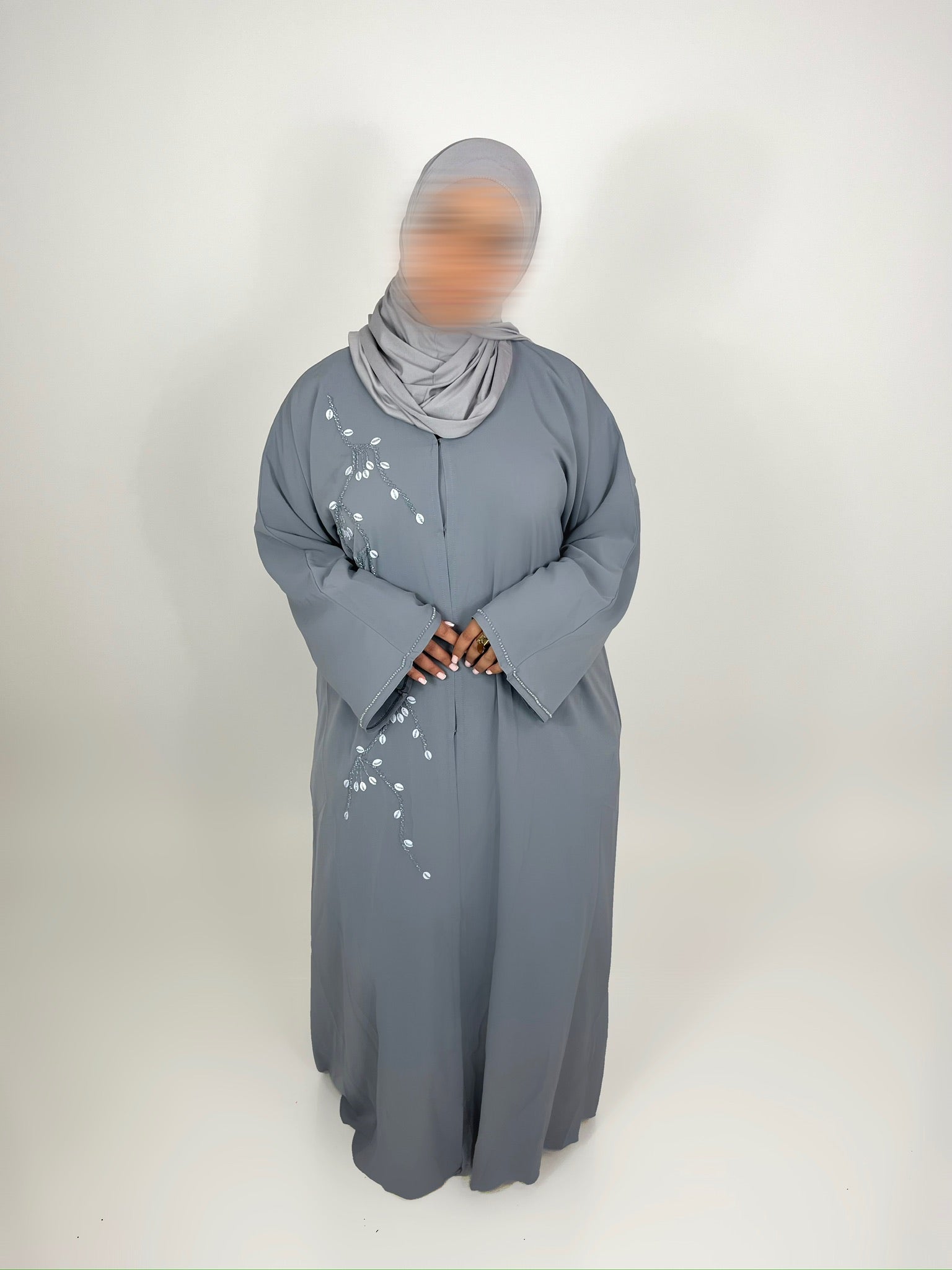 Abaya Ranya | Made in UAE - Gris fumé