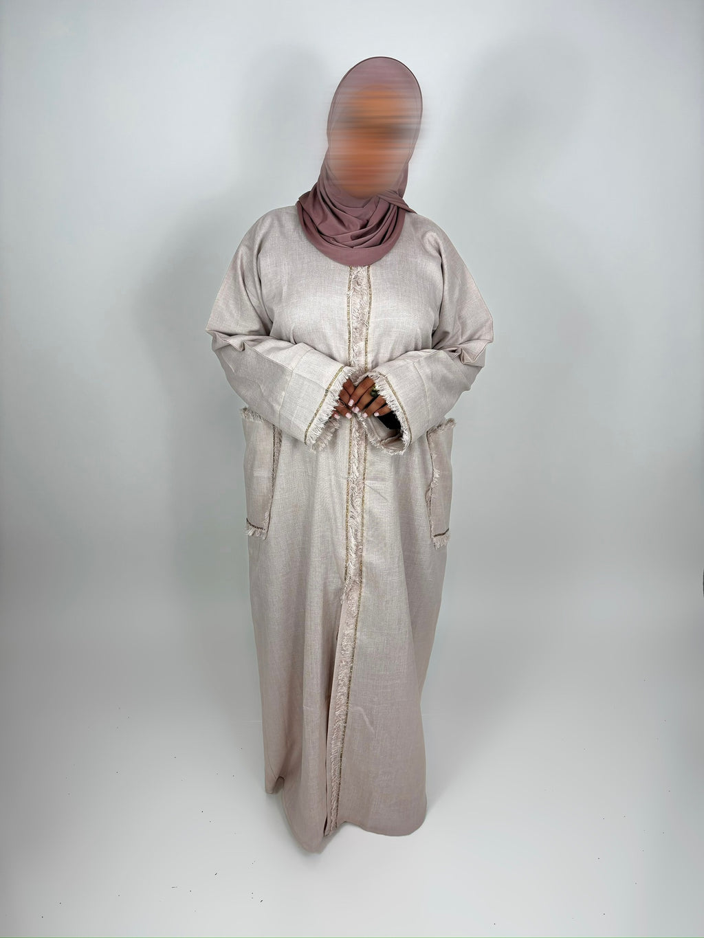 Abaya Samah | Made in UAE - Rose clair