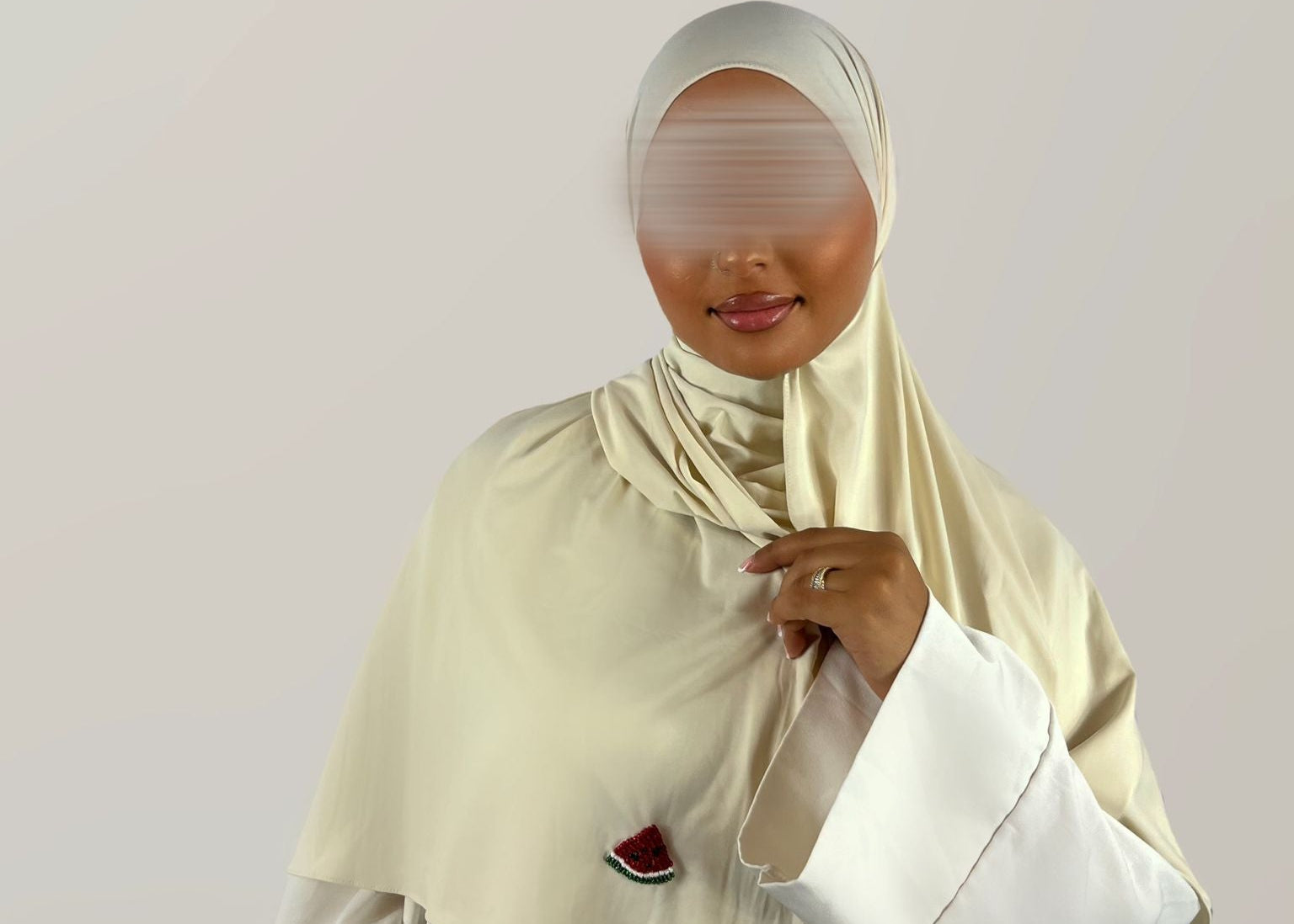 Voile en jersey premium HINEY – PALESTINE Beige