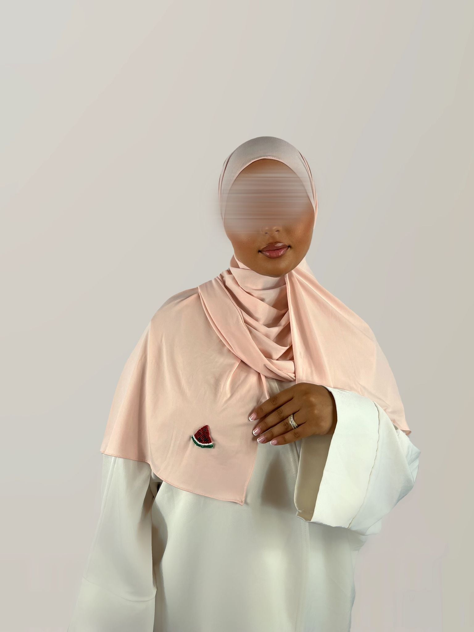 Voile en jersey premium HINEY – PALESTINE Rose Pastel