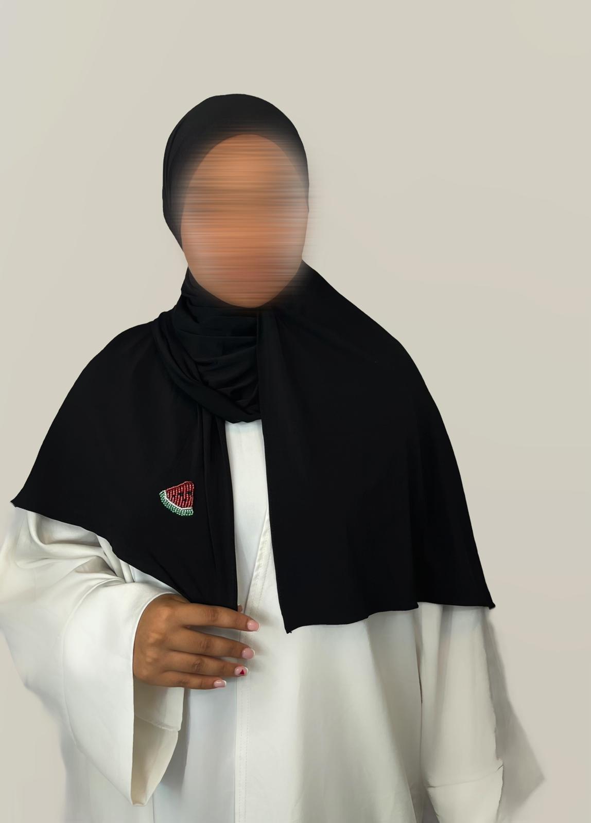 Voile en jersey premium HINEY – PALESTINE Noir