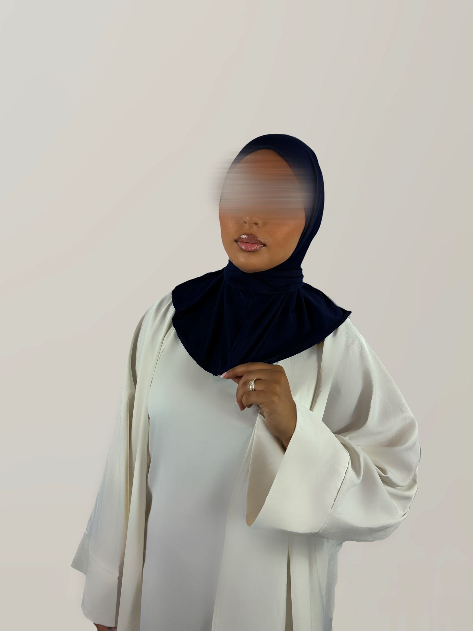 Voile Jersey Premium à Clips – Bleu Marine