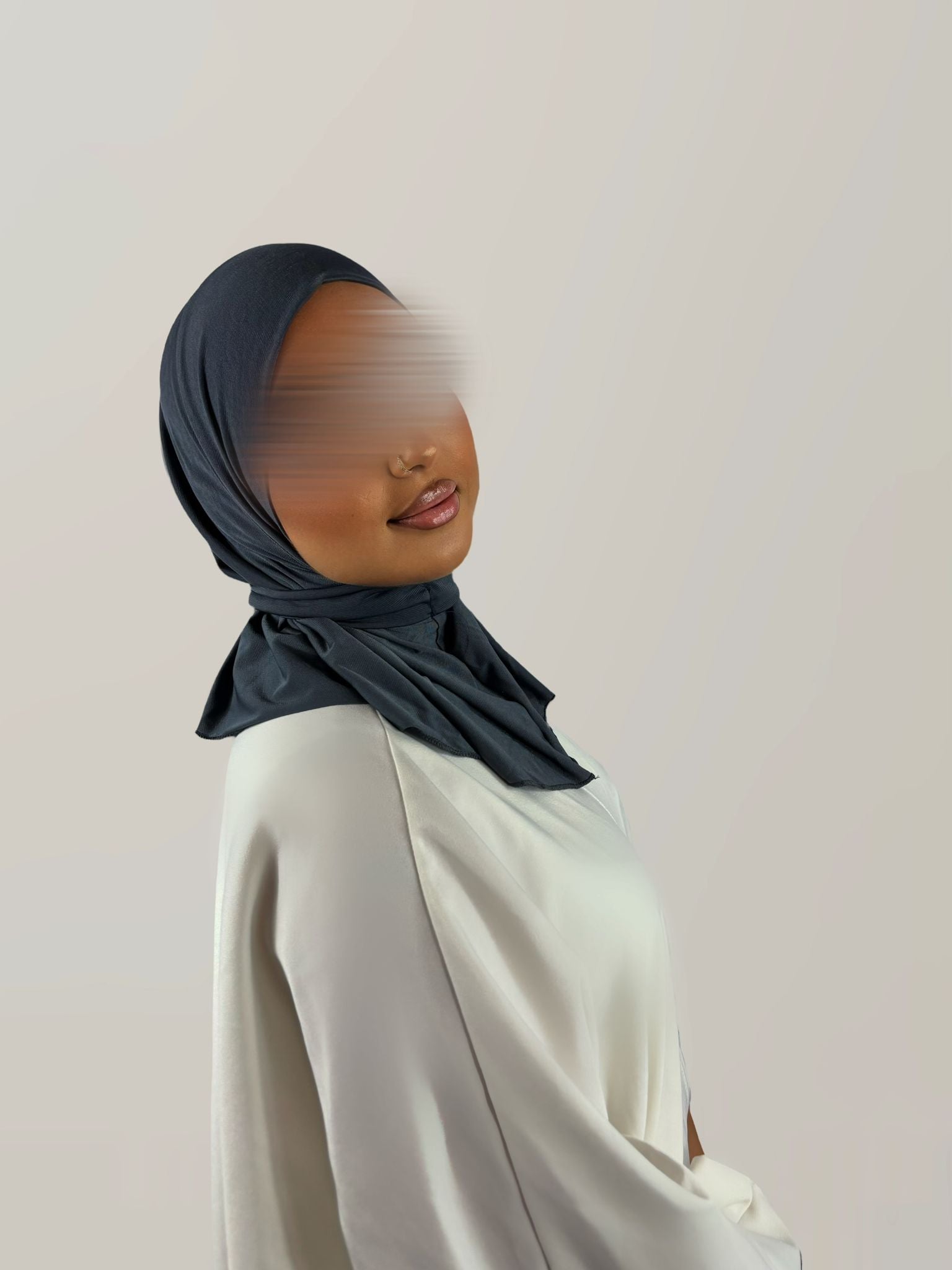 Voile Jersey Premium à Clips – Gris Charbon
